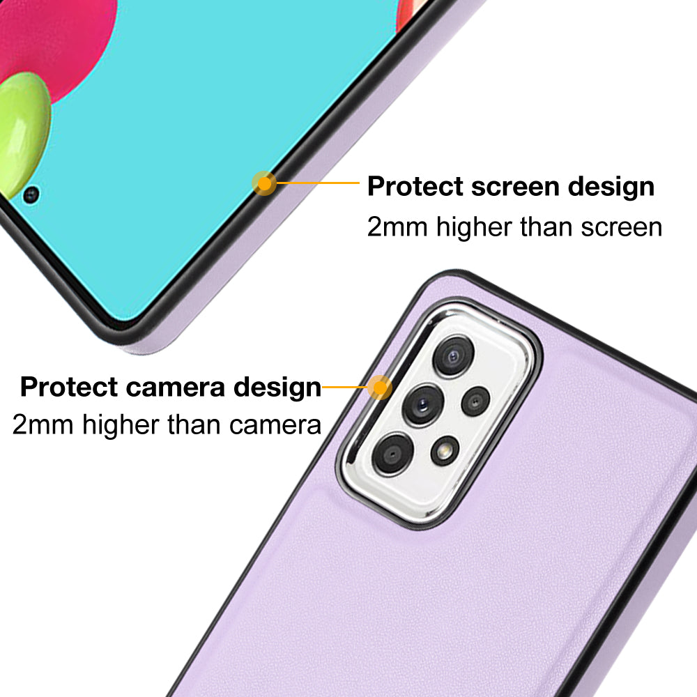 YB Leather Coating Series-6 For Samsung Galaxy A53 5G Leather Coated TPU Case Anti-drop Phone Cover YB Leather Coating Series-6 For Samsung Galaxy A53 5G Leather Coated TPU Case Anti-drop Phone Cover
